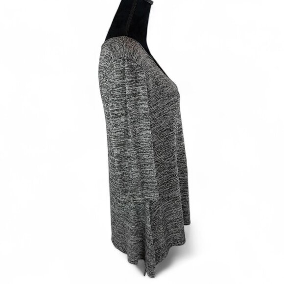 OBSESSION Women's Tunic Tops 1X Heather Gray Polyester Spandex Casual - Picture 3 of 4